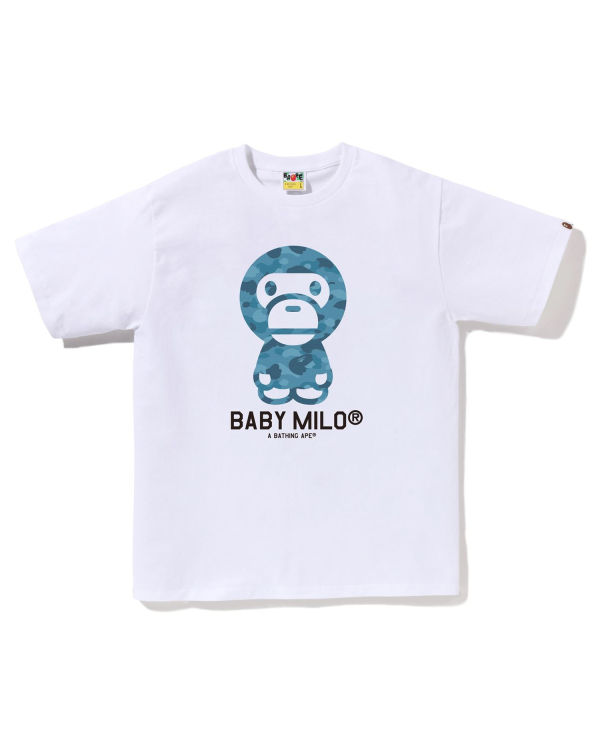 Camiseta Bape Honeycomb Camo Milo Hombre Blancas | GKPBF-5031