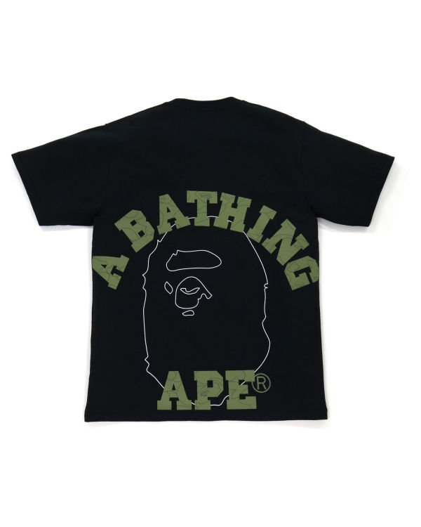 Camiseta Bape Line 1st Camo Face Hombre Negras | CJZNB-8964