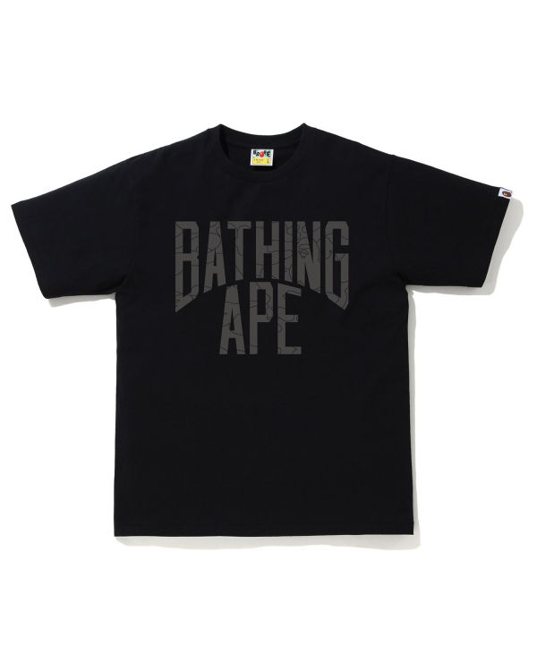 Camiseta Bape Line 1st Camo NYC Logo Hombre Negras | ODBKC-4196