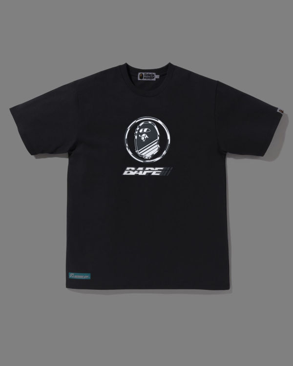 Camiseta Bape Logo Hombre Gris Oscuro | JDSZG-5412