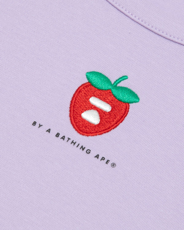 Camiseta Bape Logo berry Mujer Moradas | UYQOA-6018