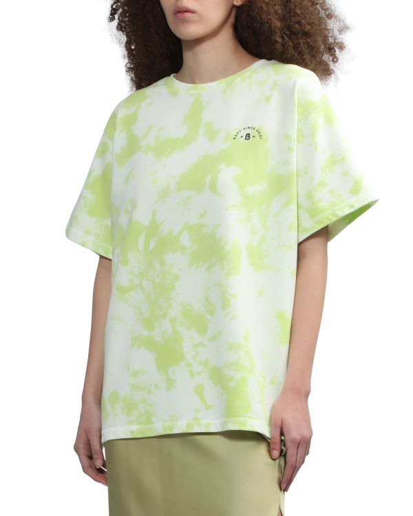 Camiseta Bape Logo-dye Mujer Verde Claro | AYFVU-1906