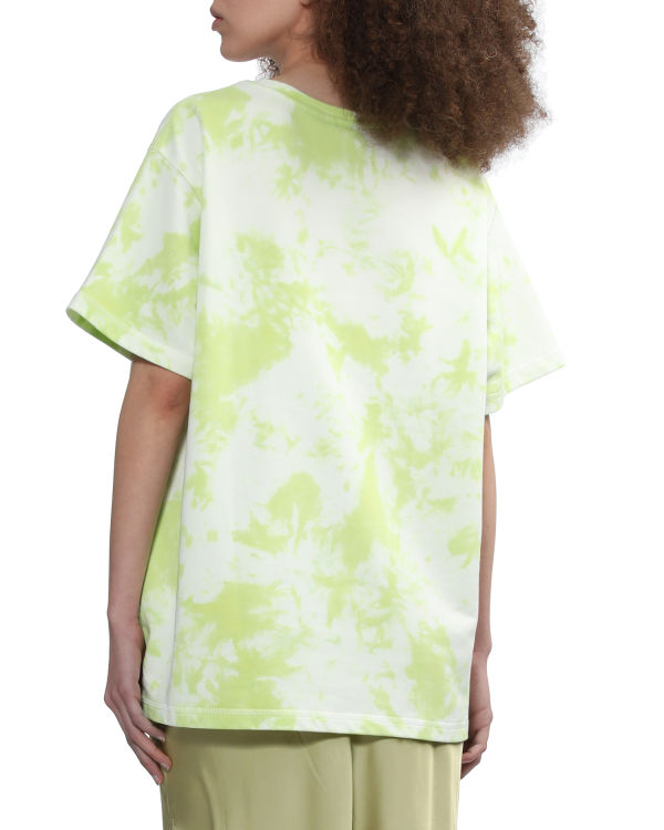 Camiseta Bape Logo-dye Mujer Verde Claro | AYFVU-1906