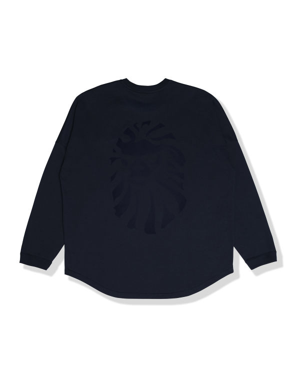 Camiseta Bape Logo print long sleeve Hombre Azul Marino Azules | JTCVK-3108