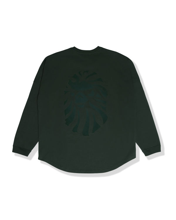 Camiseta Bape Logo print long sleeve Hombre Verde Oscuro | RUWAH-5890