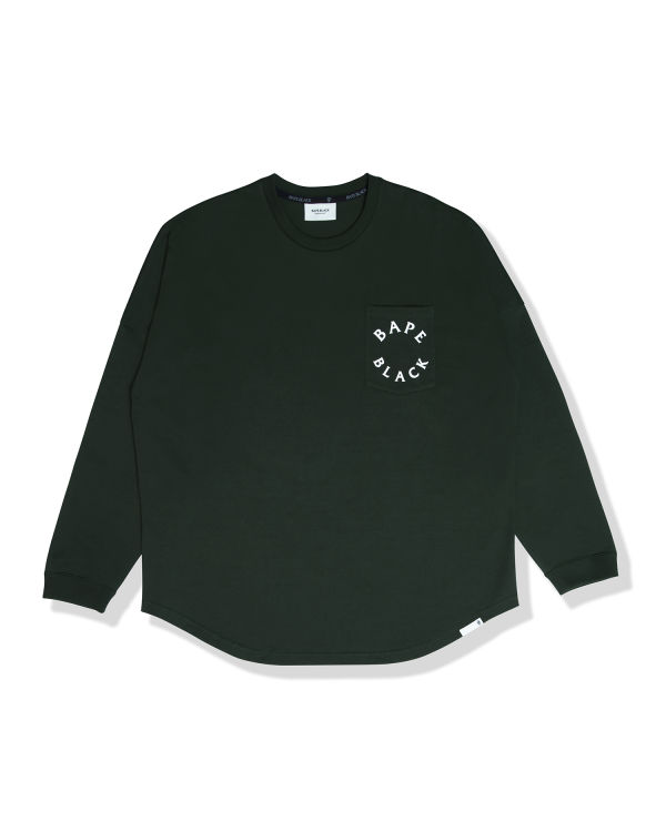 Camiseta Bape Logo print long sleeve Hombre Verde Oscuro | RUWAH-5890