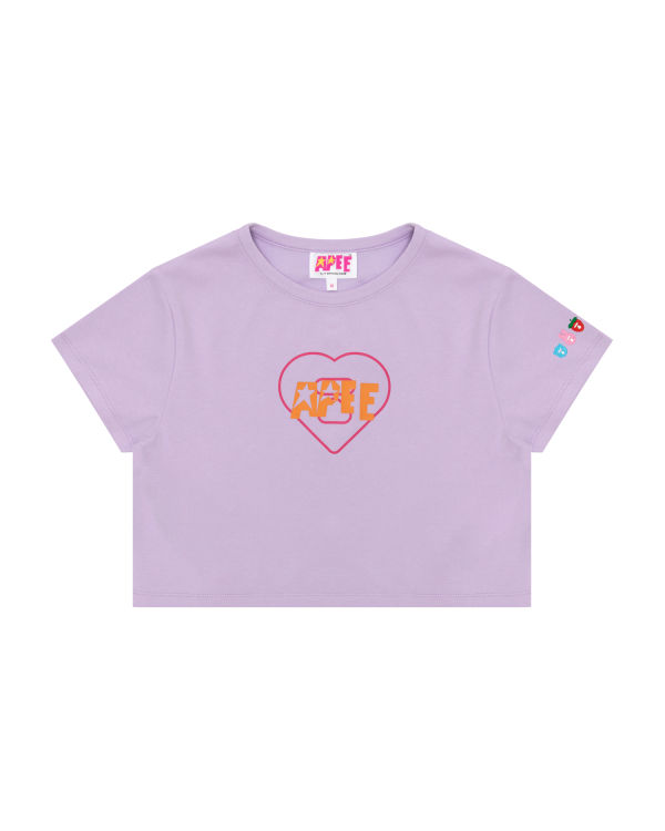 Camiseta Bape Logo printed slim cut Mujer Moradas | KEALZ-0517