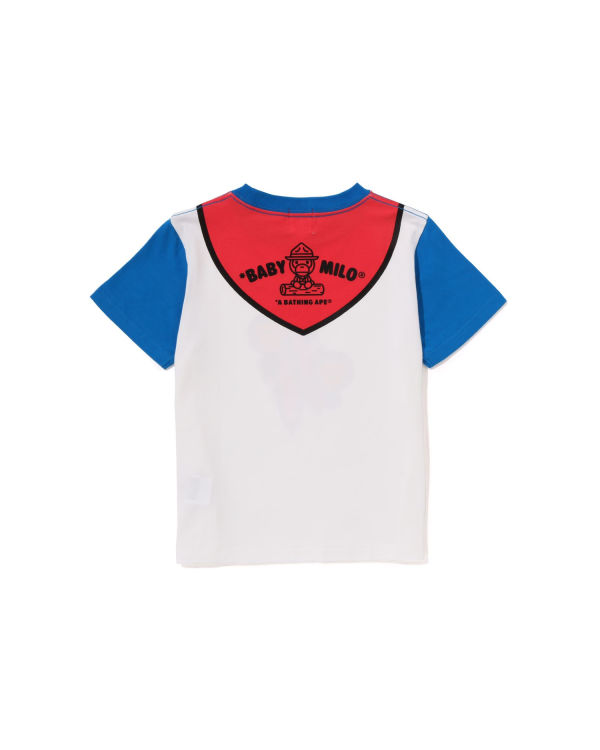 Camiseta Bape Milo Boy Scout Chief Print Niños Azules | KGPSB-3681