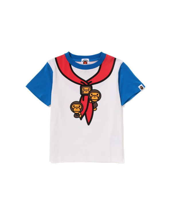 Camiseta Bape Milo Boy Scout Chief Print Niños Azules | KGPSB-3681