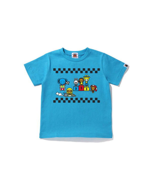 Camiseta Bape Milo Carreras #3 Niños Azules | ONIJS-6590