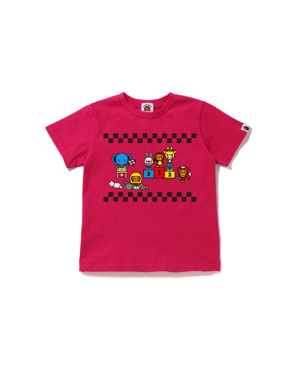 Camiseta Bape Milo Carreras #3 Niños Rosas | YTAUD-3740