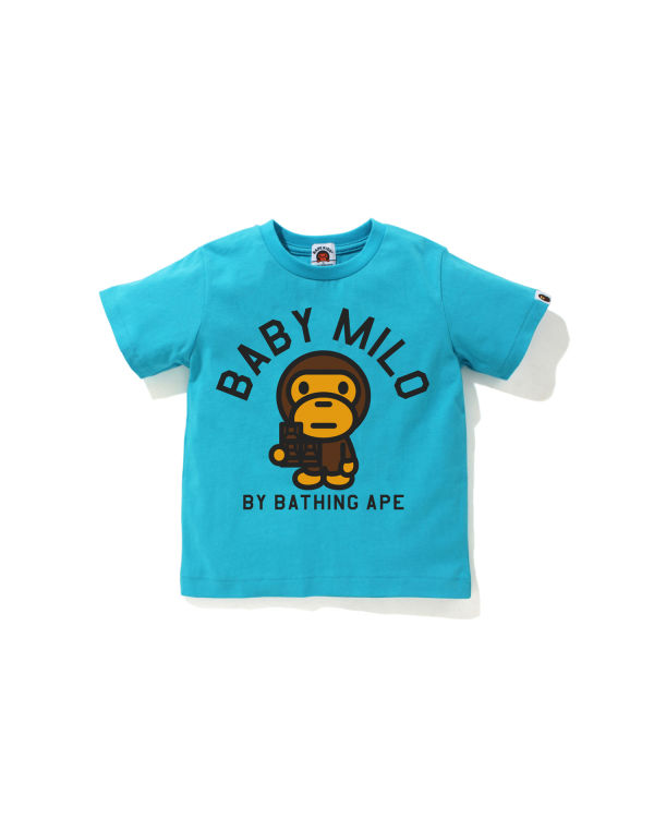 Camiseta Bape Milo Chocolate Niños Azules | MCVON-1532