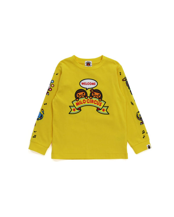 Camiseta Bape Milo Circus L/S Niños Amarillo | URMWG-6018