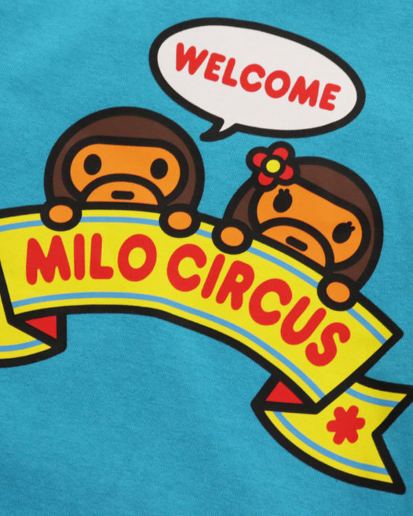 Camiseta Bape Milo Circus L/S Niños Azules | LCYMX-3954