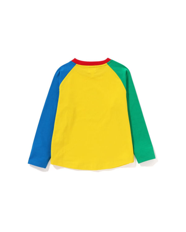 Camiseta Bape Milo Donuts Raglan L/S Niños Amarillo | BLPQM-4501