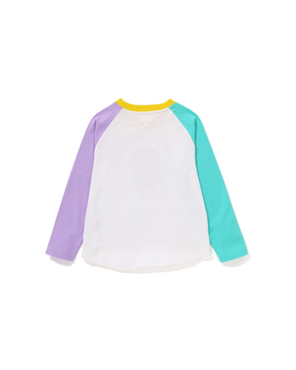 Camiseta Bape Milo Donuts Raglan L/S Niños Blancas | NLCUD-1073