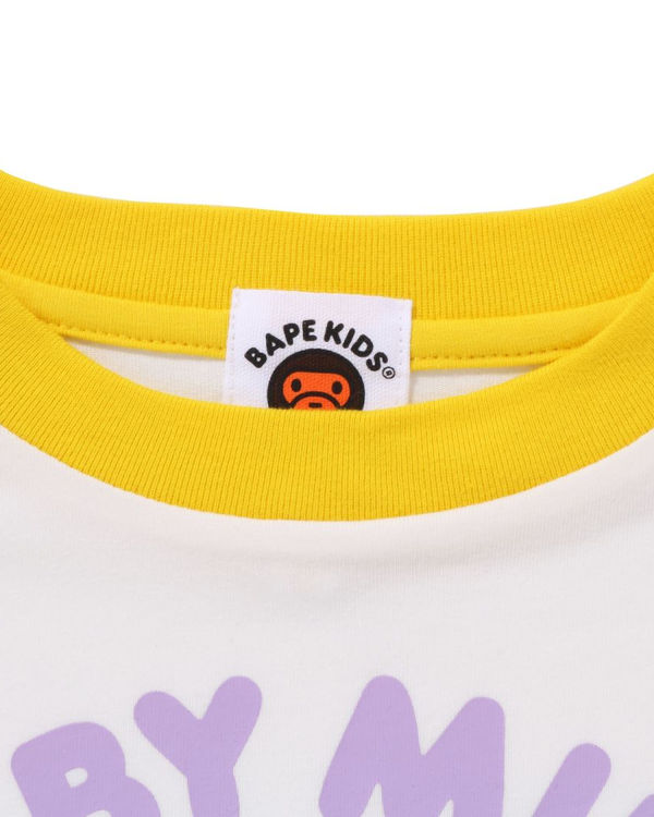 Camiseta Bape Milo Donuts Raglan L/S Niños Blancas | NLCUD-1073