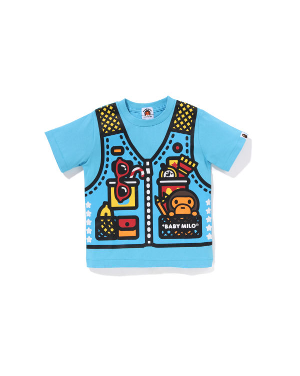 Camiseta Bape Milo Fishing Print Niños Azules Claro | CBJXT-2634