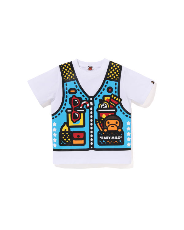 Camiseta Bape Milo Fishing Print Niños Blancas | PJSHC-7192