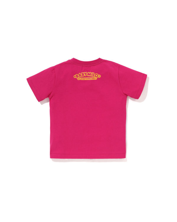 Camiseta Bape Milo Fishing Print Niños Rosas | EPKGY-6815