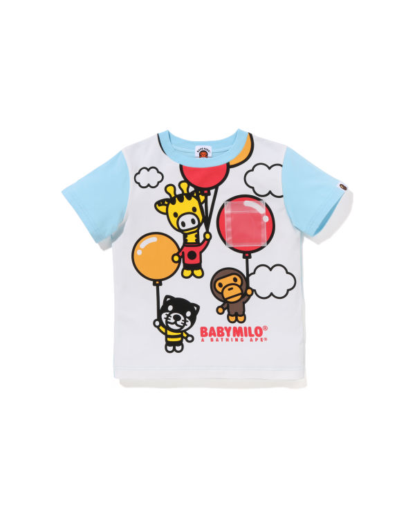 Camiseta Bape Milo Friends Balloon Niños Azules Claro | IOKYR-4876