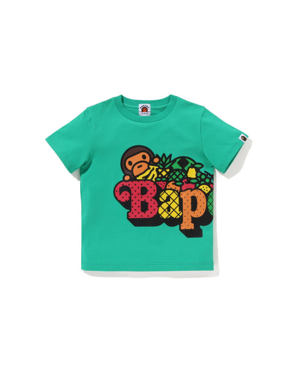 Camiseta Bape Milo Fruit Niños Verde Claro | YLQKJ-4870