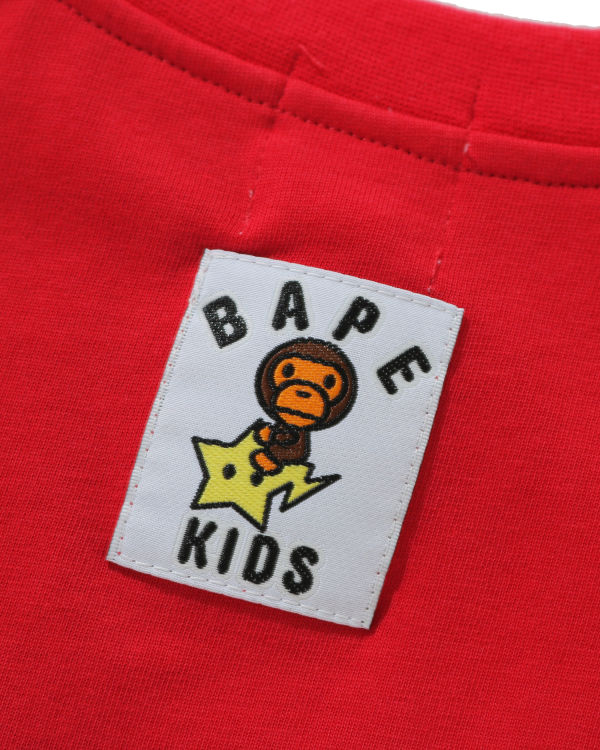 Camiseta Bape Milo Glow In The Dark STA L/S Niños Rojas Claro | XZSKP-2615