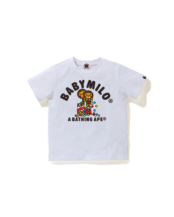 Camiseta Bape Milo Gum Ball Niños Blancas | JQDKL-7482