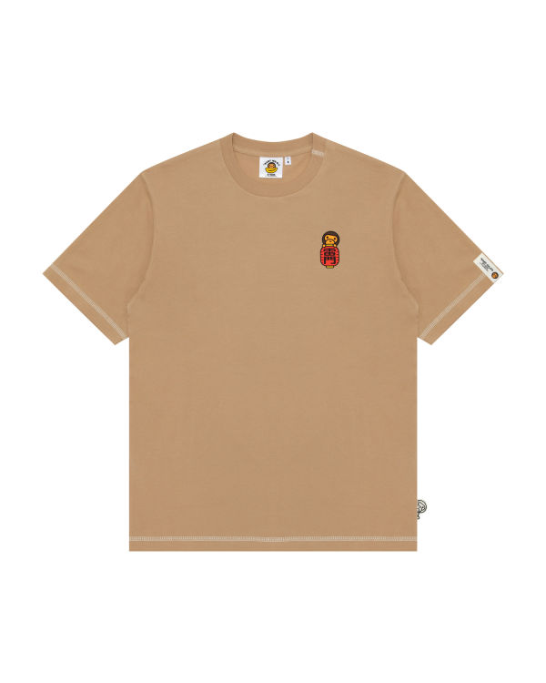 Camiseta Bape Milo Hombre Beige | TOAPL-6430