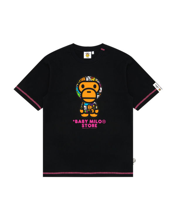 Camiseta Bape Milo Hombre Negras | JHCBS-0743