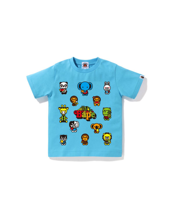 Camiseta Bape Milo Mixed Fruit #1 Niños Azules Claro | MJWNV-1748