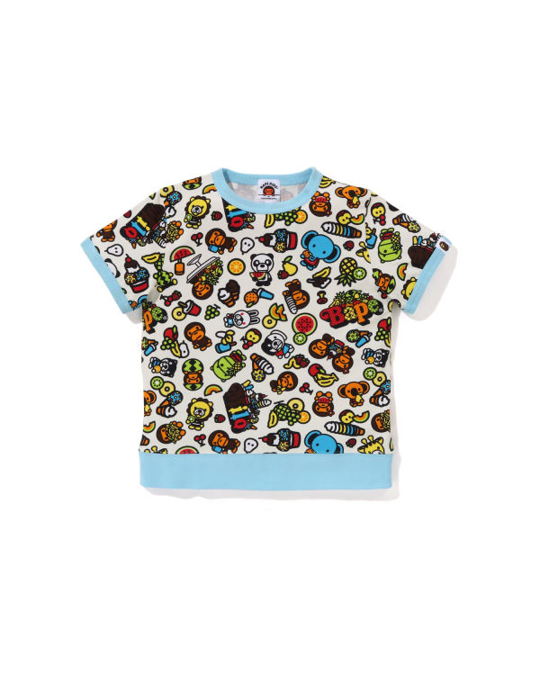 Camiseta Bape Milo Mixed Fruit Rib Niños Creme | ZHYTB-2053