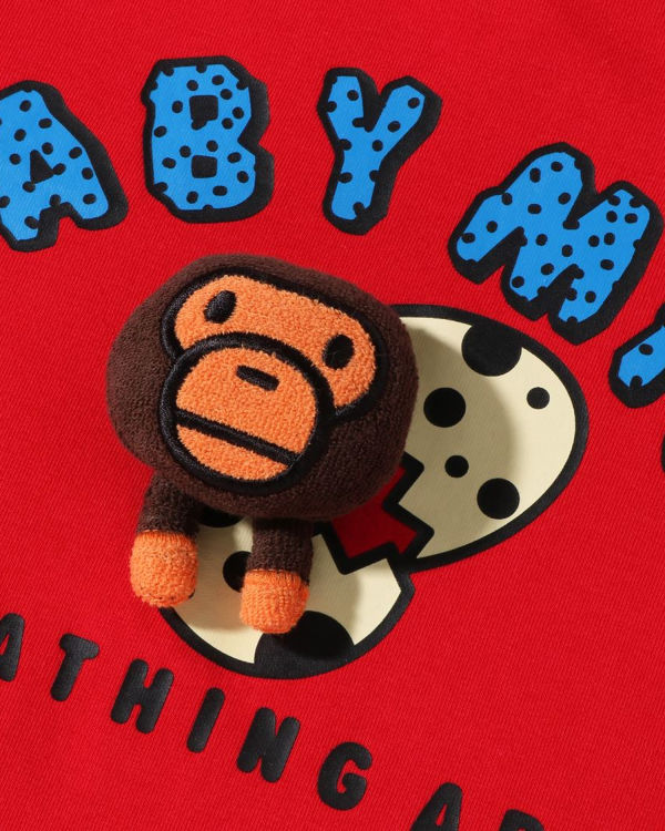 Camiseta Bape Milo Plush Doll In An Egg Niños Rojas Claro | WBDUG-0315