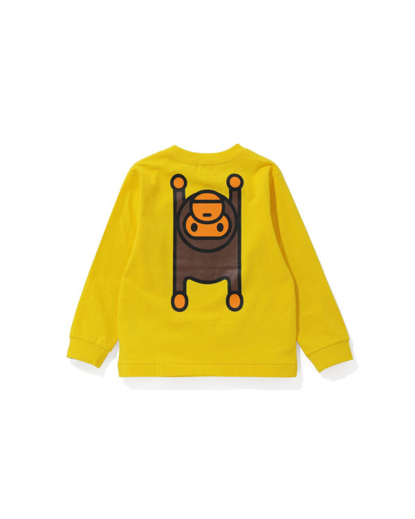 Camiseta Bape Milo Rug L/S Niños Amarillo | SBAPE-5284