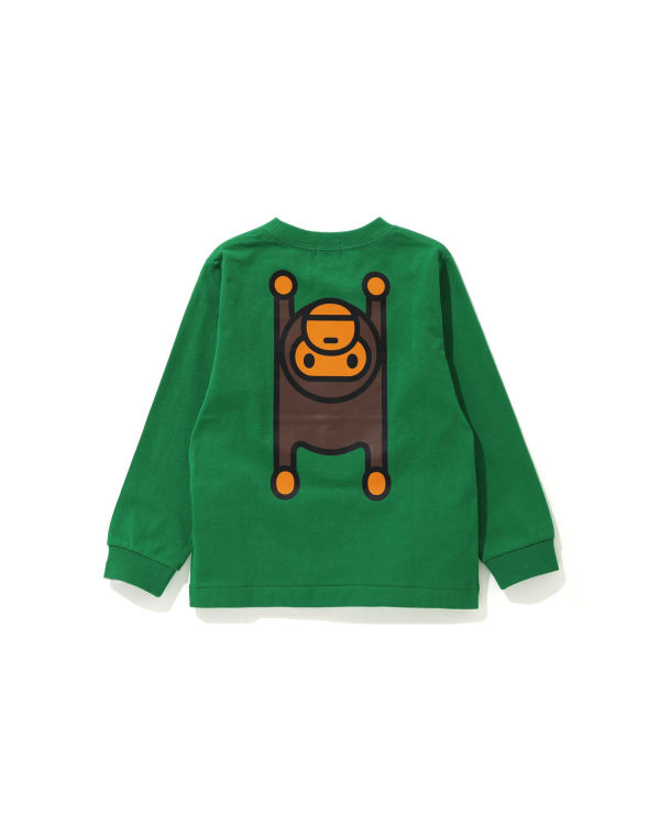 Camiseta Bape Milo Rug L/S Niños Verde Menta Verde | MOEWH-2571