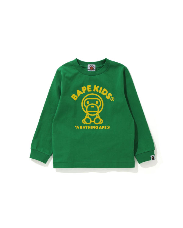 Camiseta Bape Milo Rug L/S Niños Verde Menta Verde | MOEWH-2571