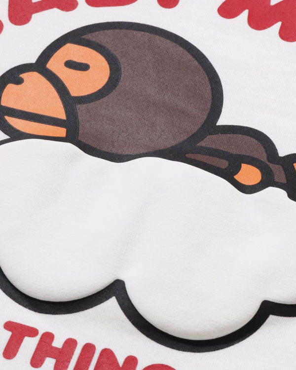 Camiseta Bape Milo Sleep On Cloud L/S Niños Blancas | MNEKL-4698