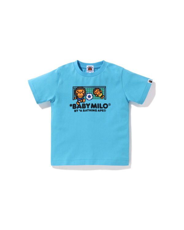 Camiseta Bape Milo Soccer Niños Azules | BDOAE-2936