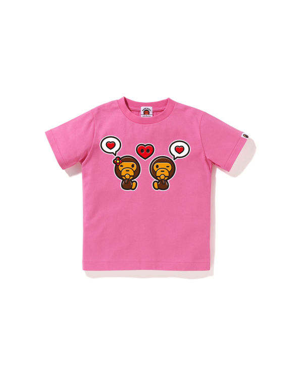 Camiseta Bape Milo Speech Balloon #1 Niños Rosas | XOPLV-0918