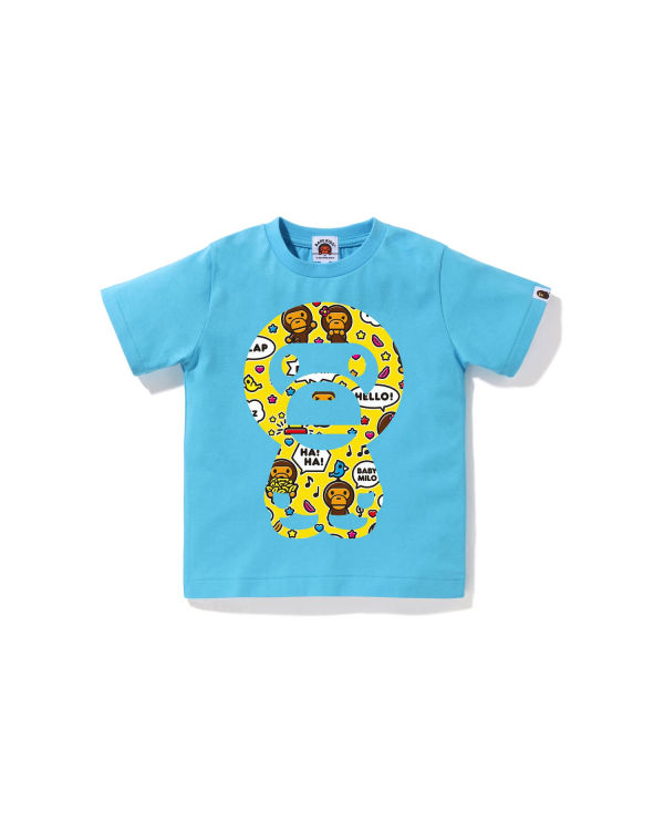 Camiseta Bape Milo Speech Balloon Big Milo Niños Azules | RBNOA-2579