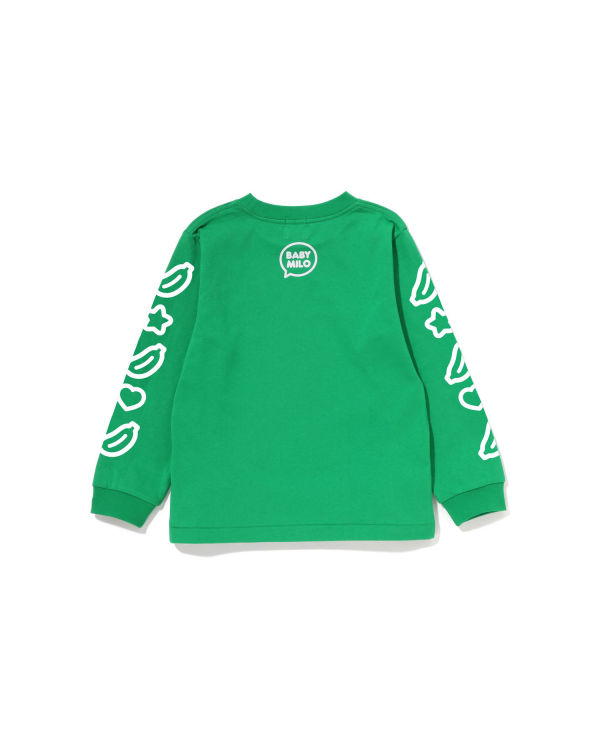 Camiseta Bape Milo Speech Balloon L/S #1 Niños Verde Menta | OSYPN-1502