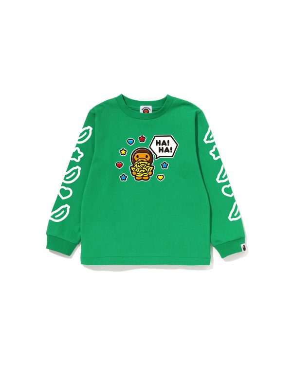 Camiseta Bape Milo Speech Balloon L/S #1 Niños Verde Menta | OSYPN-1502