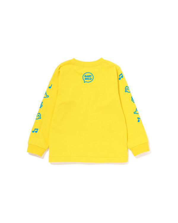 Camiseta Bape Milo Speech Balloon L/S #2 Niños Amarillo | GOVQC-1245