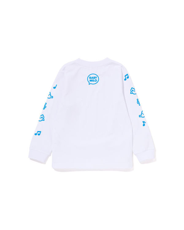 Camiseta Bape Milo Speech Balloon L/S #2 Niños Blancas | QPUZR-7236