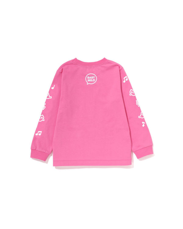 Camiseta Bape Milo Speech Balloon L/S #2 Niños Rosas | QRXDK-7013