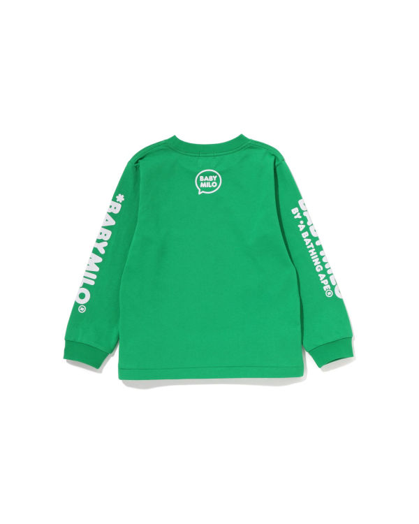 Camiseta Bape Milo Speech Balloon L/S #3 Niños Verde Menta | APOTQ-3467