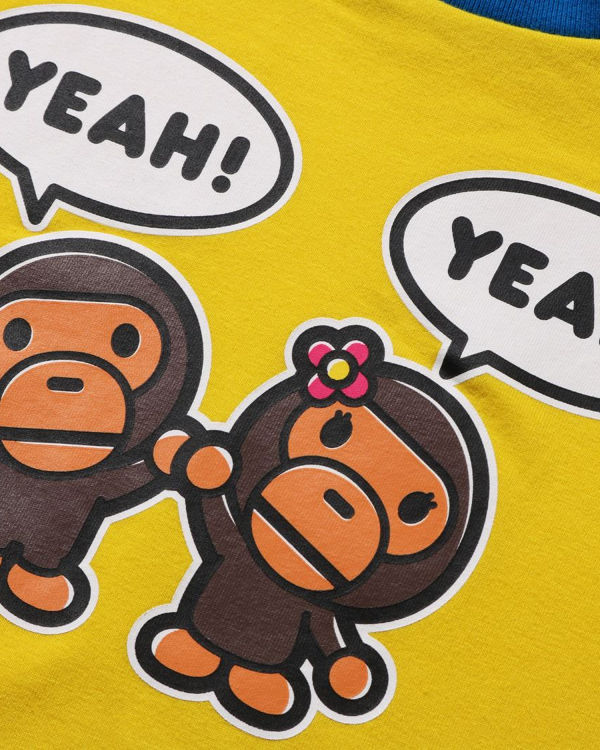 Camiseta Bape Milo Speech Balloon Milo Lisa Niños Amarillo | NCEGU-0387