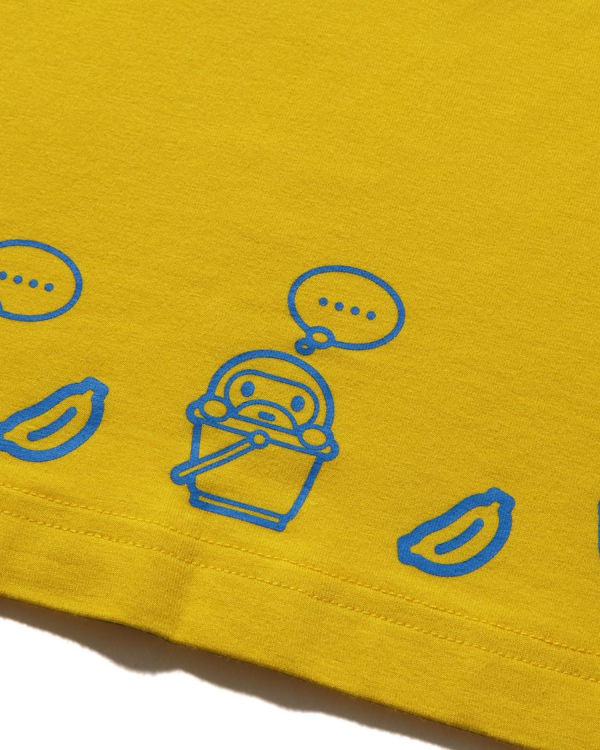 Camiseta Bape Milo Speech Balloon Milo Lisa Niños Amarillo | NCEGU-0387