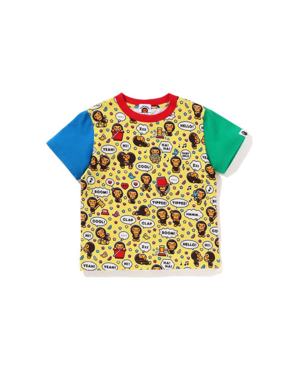 Camiseta Bape Milo Speech Balloon Niños Amarillo | WUHMP-5623