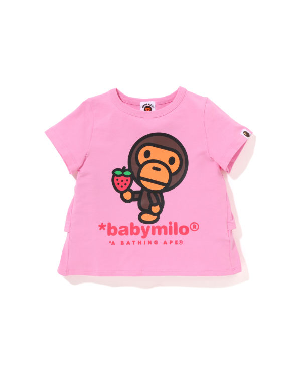 Camiseta Bape Milo Strawberry Frill Niños Rosas | TXWUB-7956